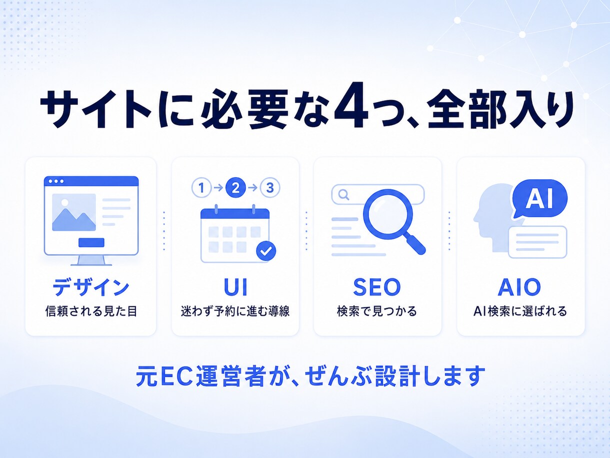 AI検索に強い集客サイトを制作します EC運営者が作る、AI検索にも強い"注文・予約が入る"サイト イメージ3