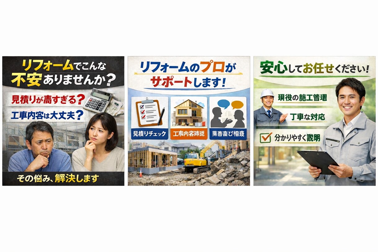 現場監督が工事や見積りをチェックします プロ目線で見積りや工事の不安を解消します。相談も可。 イメージ1