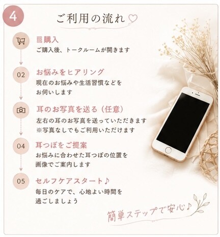 頑張る女性に耳つぼをご提案します お悩みに合わせた耳つぼセルフケアをご提案 イメージ4