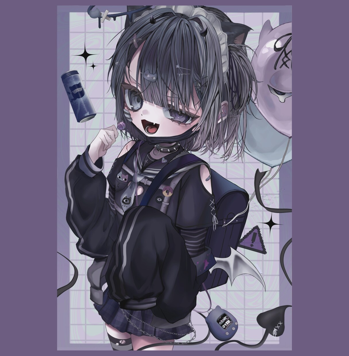 最短7日！ダークめな可愛いイラスト制作致します サムネイル、アイコン、グッズなどに！ イメージ4
