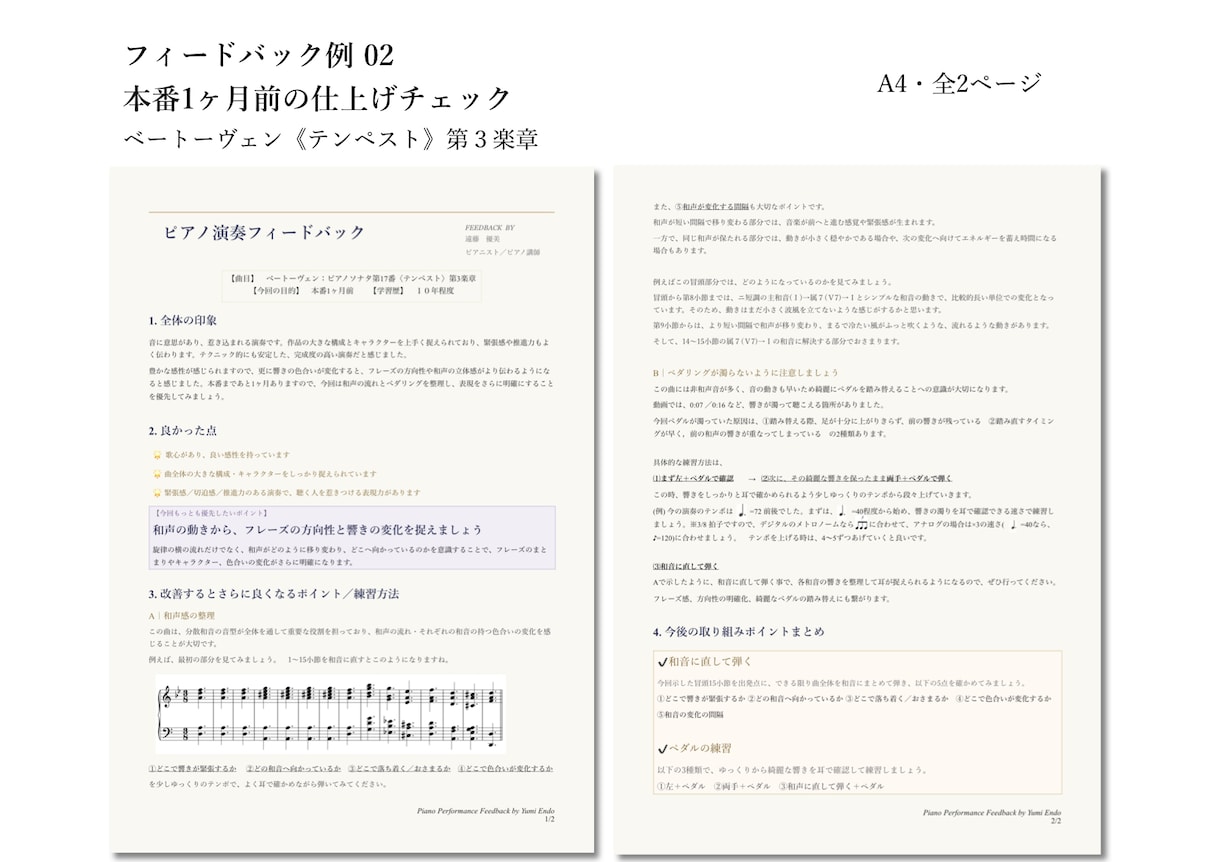 ピアノ演奏動画添削｜具体的な練習方法まで伝えます 京都市立芸大修士｜英国王立北部音大院最優秀｜普段も本番前も イメージ7