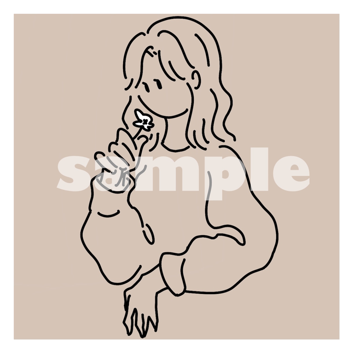 snsアイコン制作します ゆるっとしたシンプルなイラストをお描きします！ イメージ1