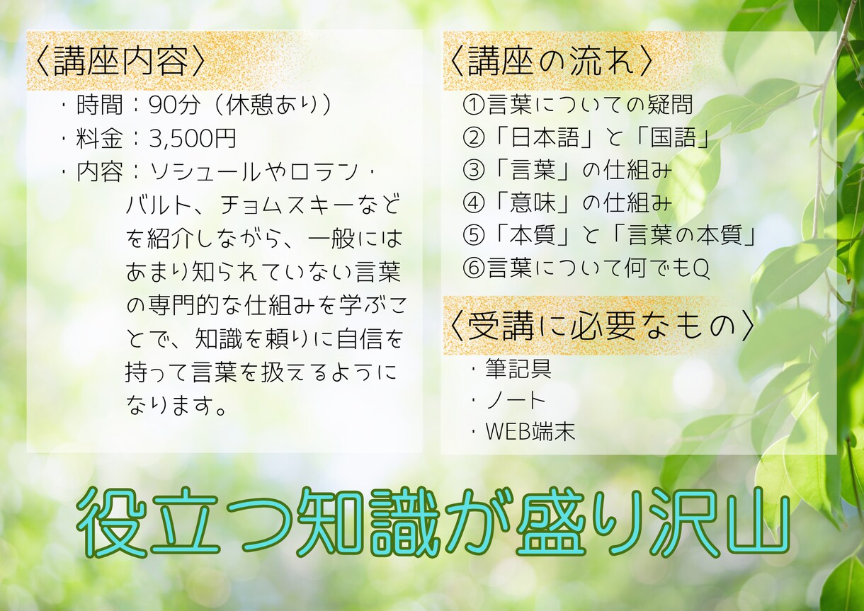 言葉に自信が持てる　言葉の知識教えます 言葉の仕組みがわかれば 言葉に自由になれる イメージ3