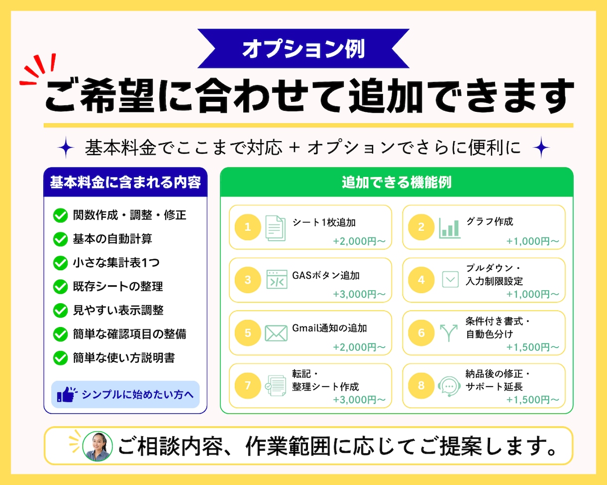 Googleシートの計算・集計・管理を自動化します 面倒なスプレッドシート作業を関数・GASでラクに！ イメージ3