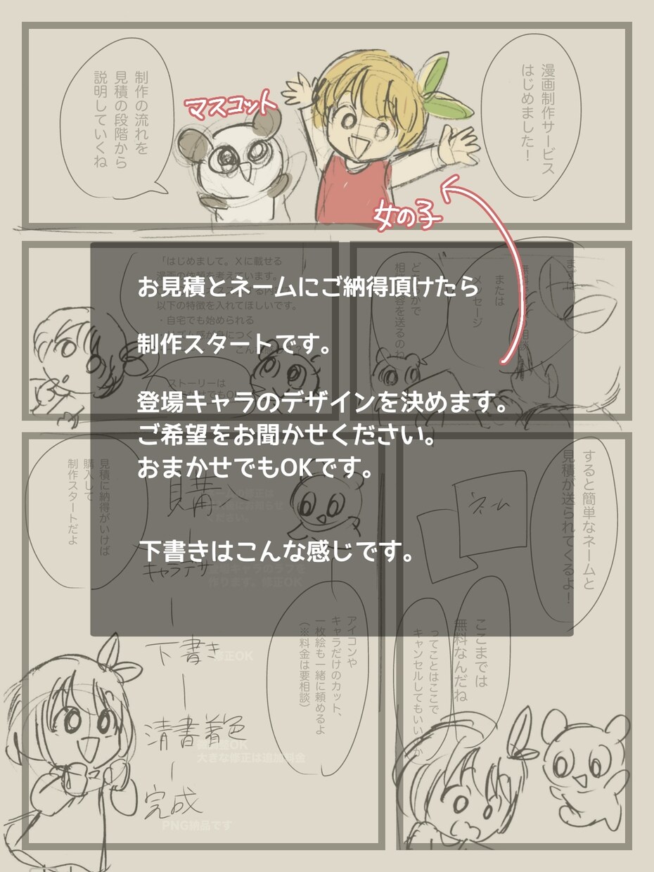 伝わる漫画をかわいいコミカルな絵柄で描きます 広告、LP漫画、エッセイ、SNS、いろいろな用途に イメージ4