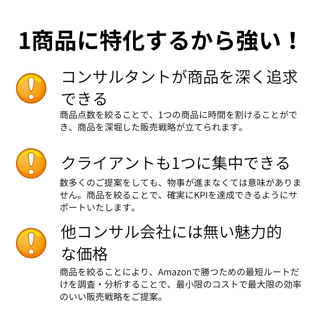 プロがAmazon専用のコンサルティングをします どうしても売りたい商品を、1カ月間コンサルティング イメージ3