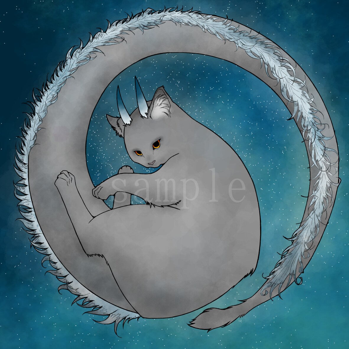 不思議な猫ちゃんを生み出します 猫＋〇〇(動物など)のイラストを描きます イメージ1