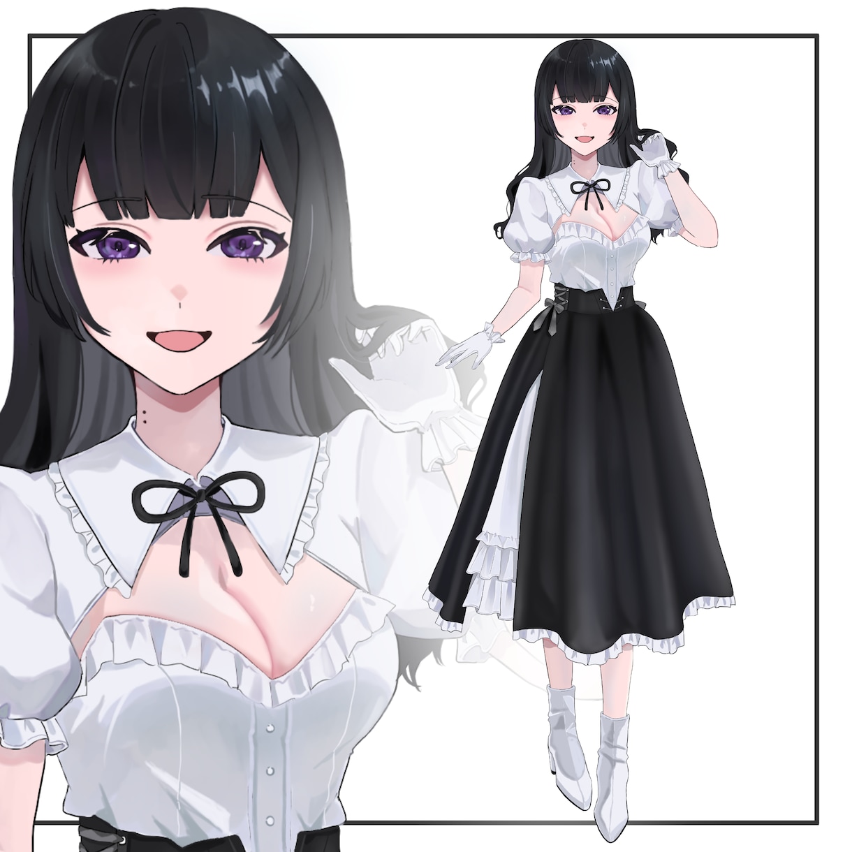 立ち絵(キャラデザ込み)を制作します 自分だけの可愛い、かっこいい、綺麗を一緒に作ります イメージ7