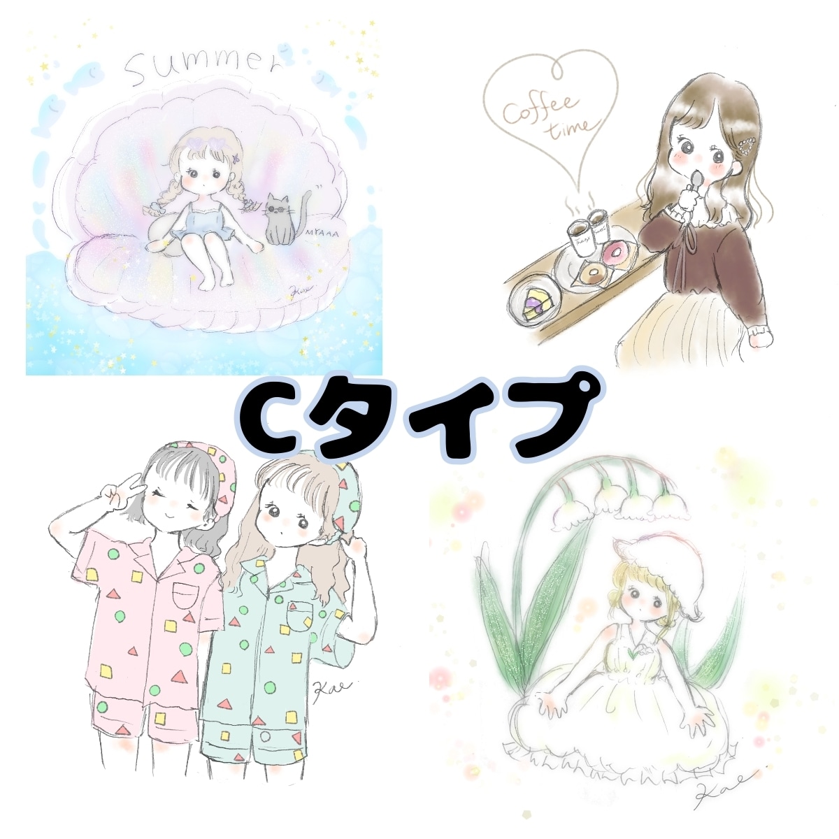 ふんわりやわらかなアイコン描きます 完全オーダー制！ゆるく、ふんわり似顔絵❁⃘*.ﾟ イメージ4