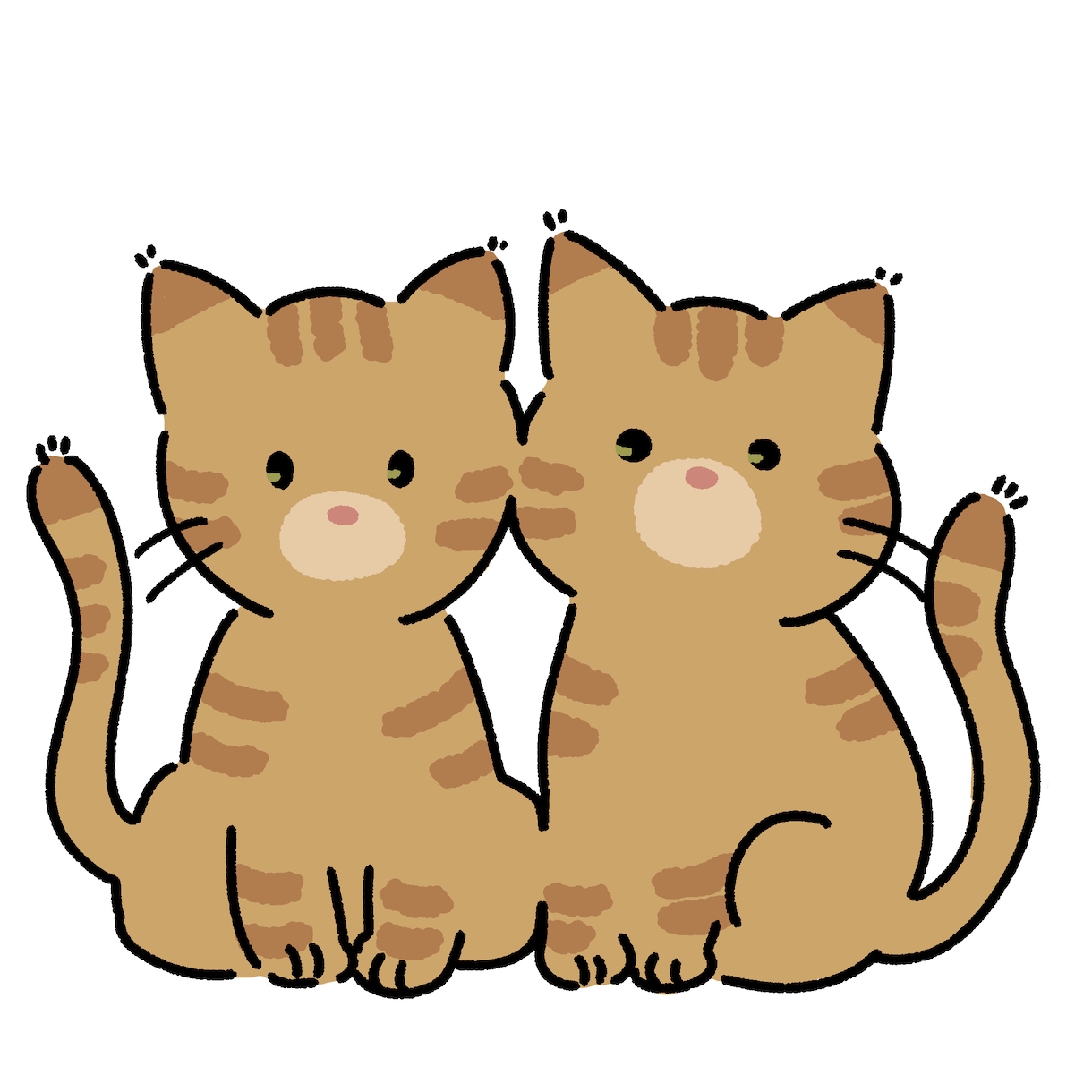 シンプル可愛い似顔絵アイコン描きます 2人まで基本料金◎動物も大歓迎です♪ イメージ7