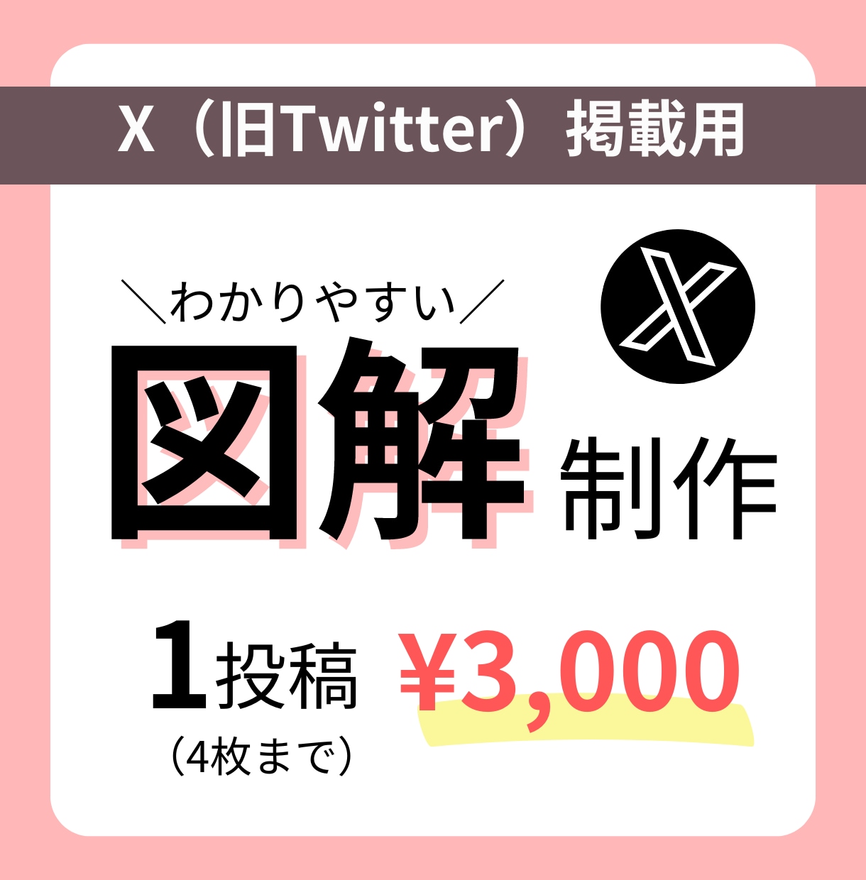 わかる！伝わる！図解を作成します 図解でX（旧Twitter）を伸ばすお手伝いをいたします！ イメージ1