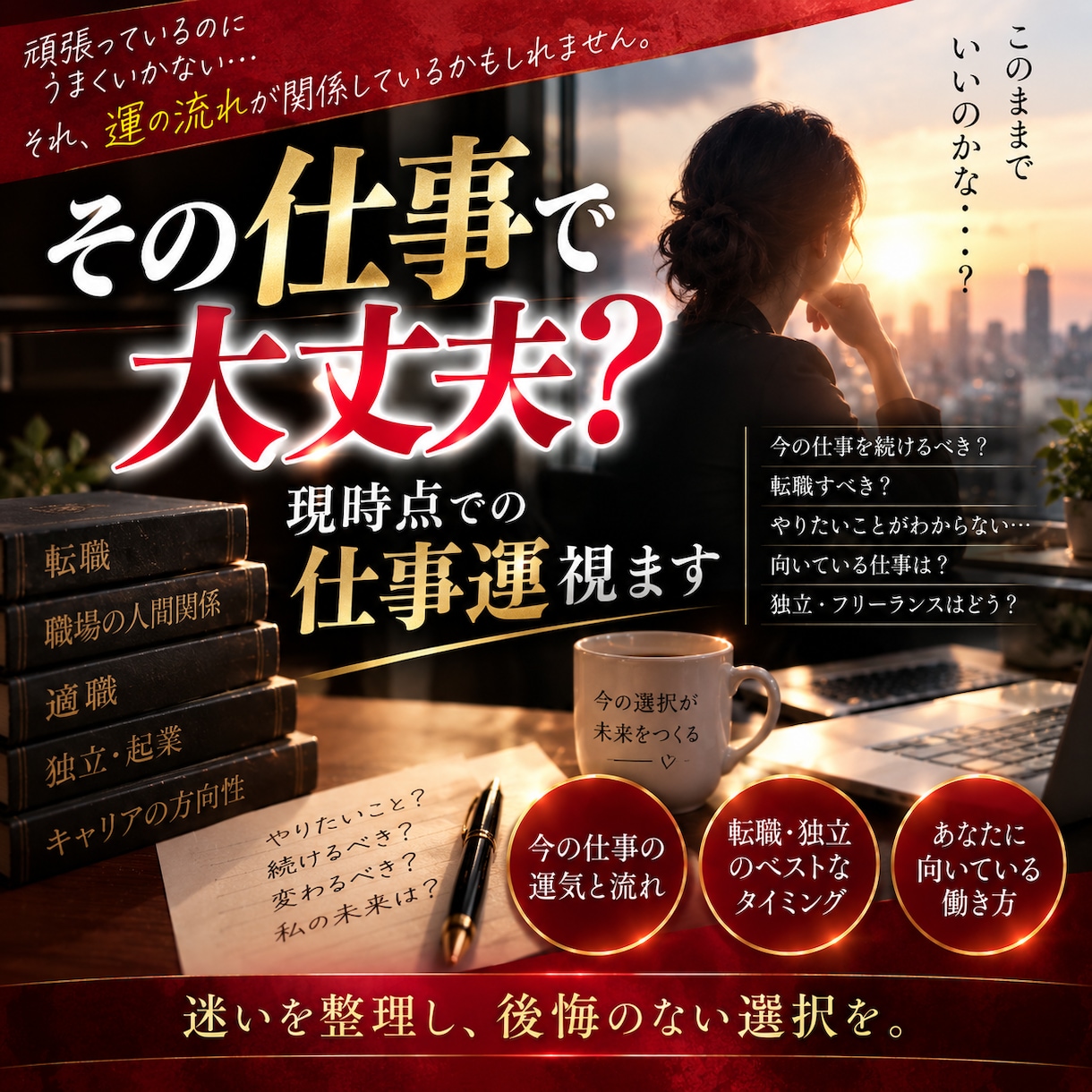 その仕事で大丈夫？現時点での仕事運の未来を視ます 仕事が嫌い？会社が嫌い？その先には何がある？未来は明るい？ イメージ2