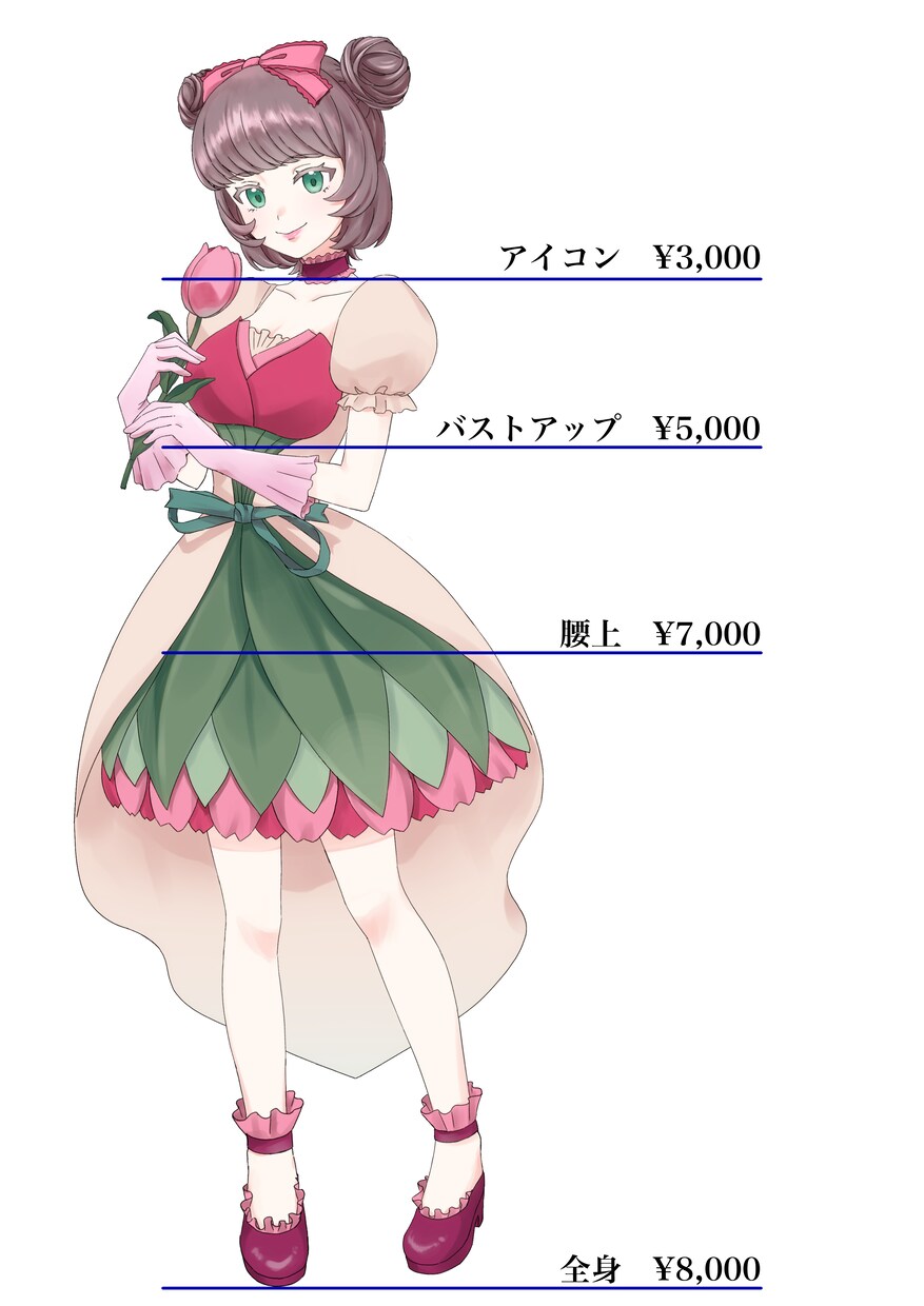 かわいいイラスト描きます かわいいSNS用アイコン、立ち絵等幅広くイラスト描きます イメージ2