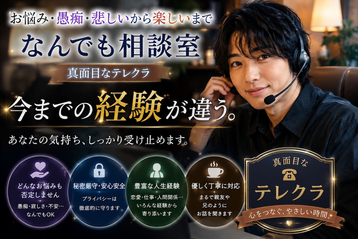 話せばなんとかなるさ！ます 仕事・恋愛・人生…なんでも聞きます！話してスッキリ！ イメージ1
