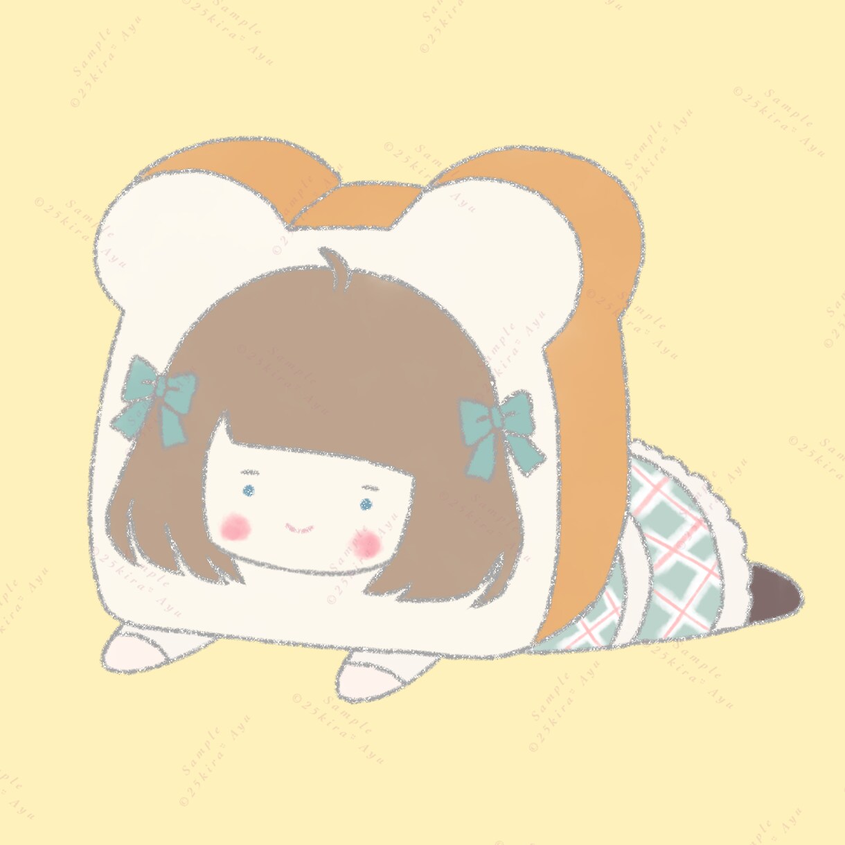 好きなものを取り入れた寝そべりアイコン描きます 絵本のような優しいタッチで心ときめくアイコンに イメージ3
