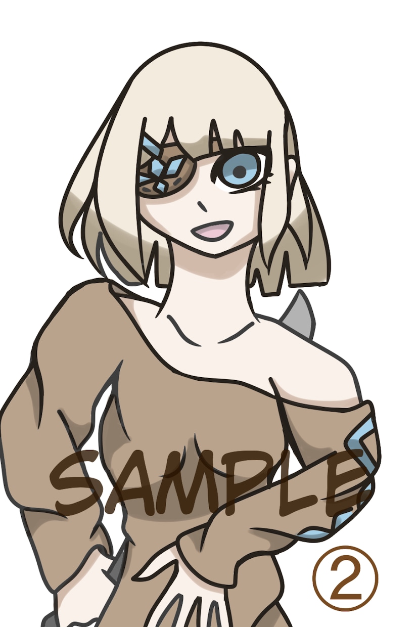 あなたの考えた女子キャラクターを描きます 武器の装備可！Twitterのアイコンにも イメージ2