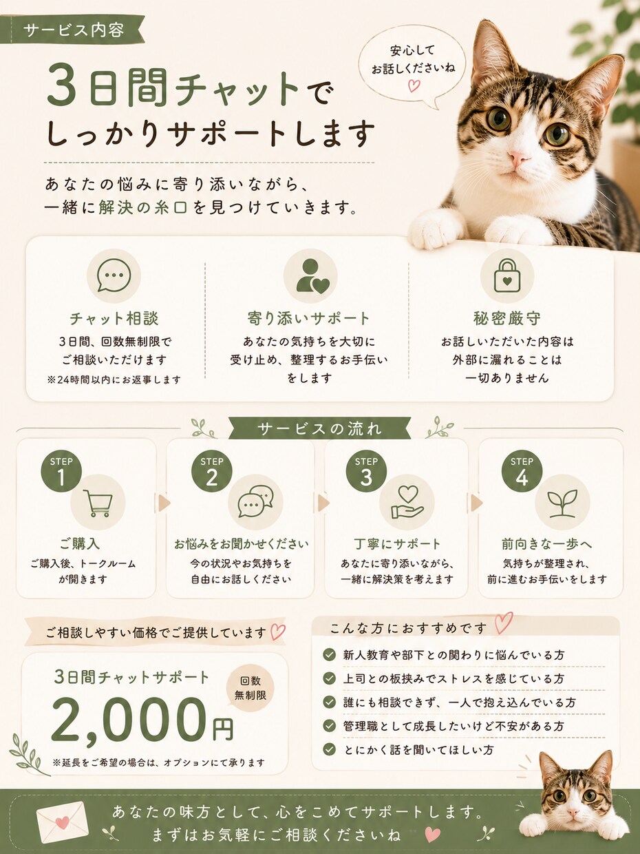 現役管理職が職場の悩みを一緒に整理します 新人教育や部下指導のお悩みに寄り添います イメージ3