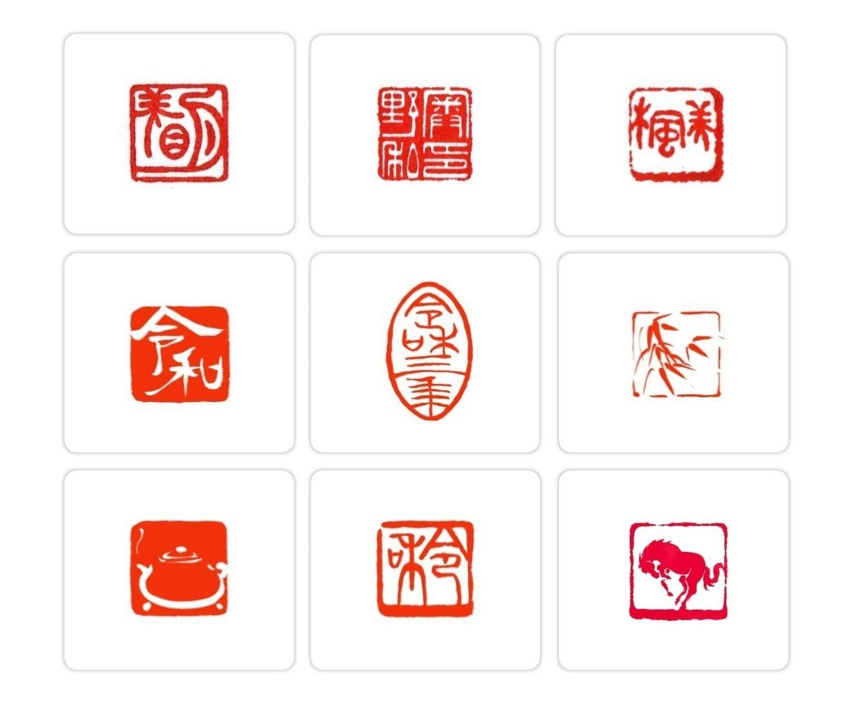 伝統技法を活かした文字の印鑑・印章をデザインします 姓名印・書道絵画落款用・商業デザイン用等にご活用いただけます イメージ6