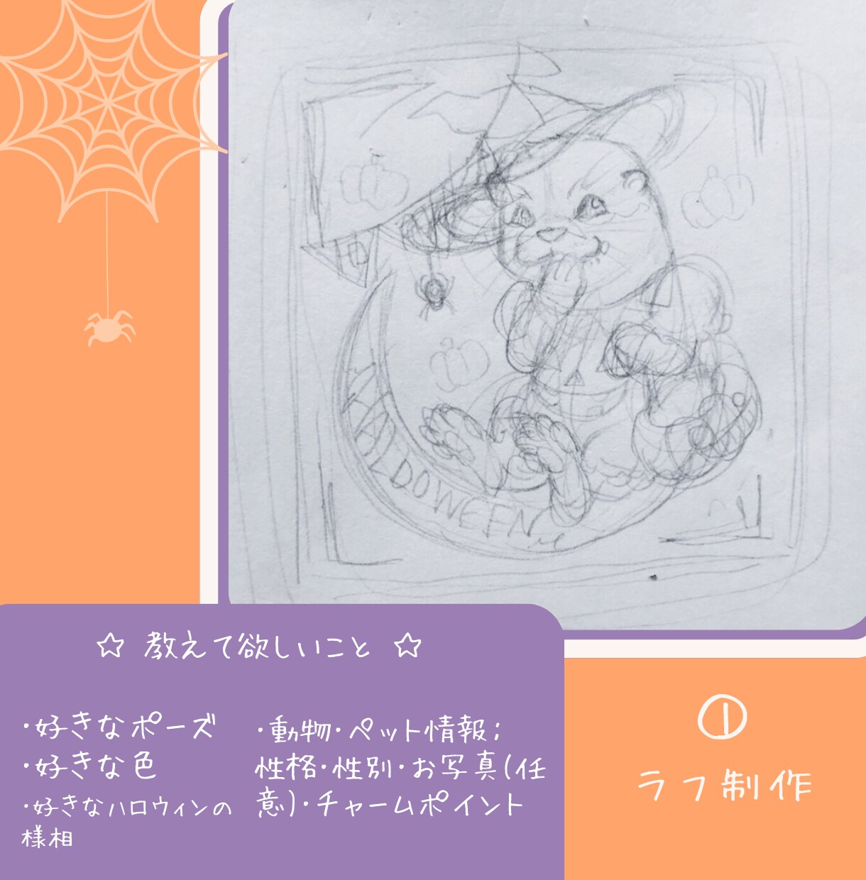 ハロウィン限定☆生き物×ハロウィンアイコン描きます 商用可！ペットやお好きな動物をハロウィンと掛け合わせます イメージ4