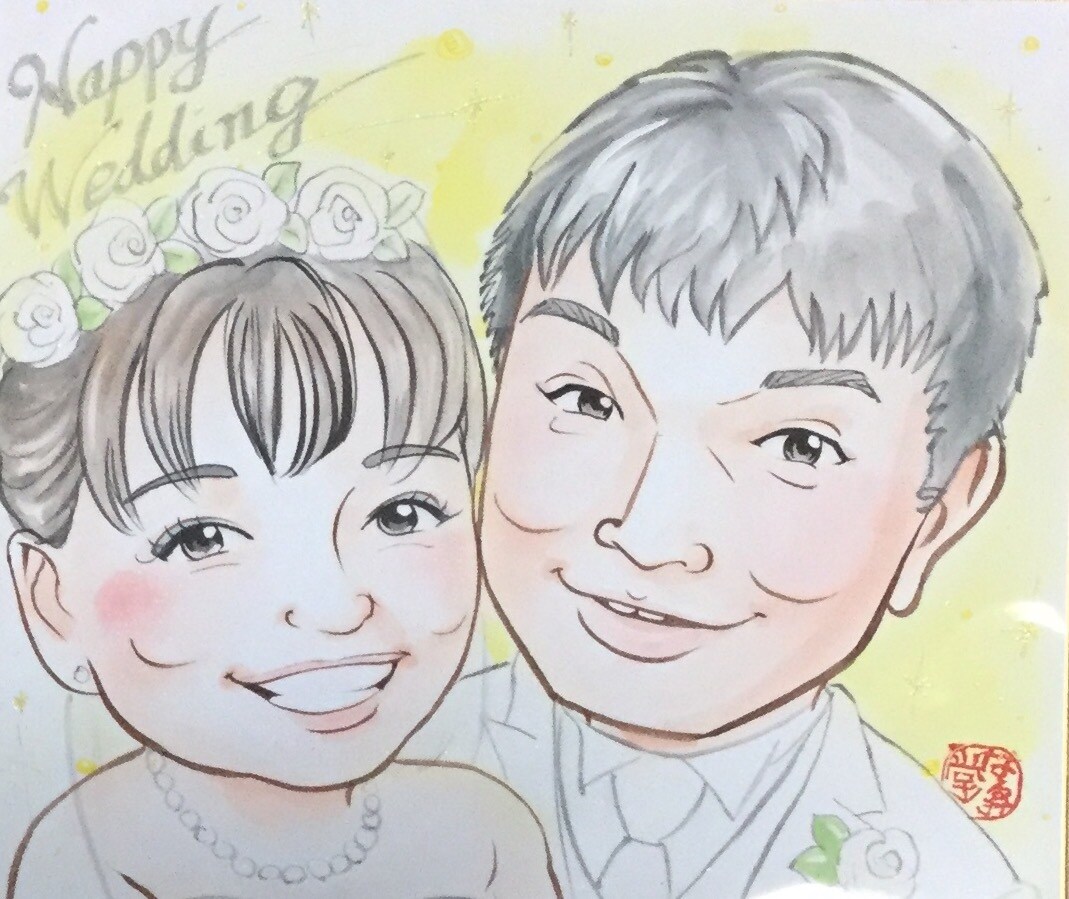 プレゼントに！お二人の似顔絵描きます 還暦祝いやウエディングに、大変喜ばれています イメージ7