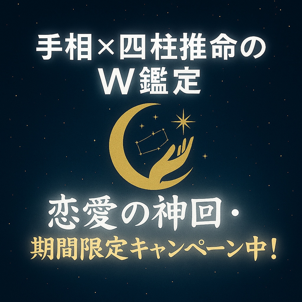 恋愛の神回◆手相×四柱推命で占います 手相×四柱推命で恋の未来を暴きます イメージ1