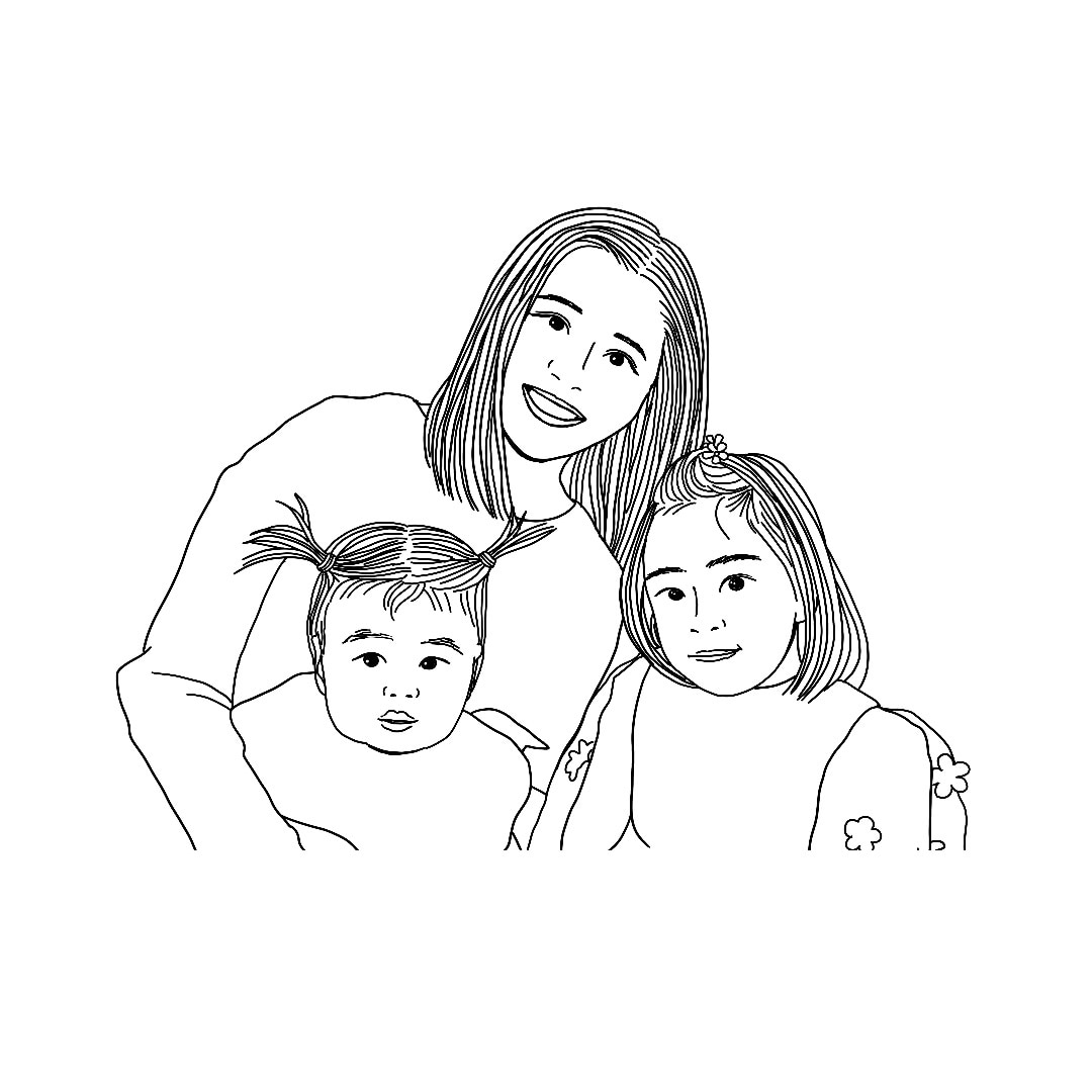 お子様やご家族の似顔絵イラストを作成します SNSアイコンや記念日のプレゼントにおすすめ イメージ2
