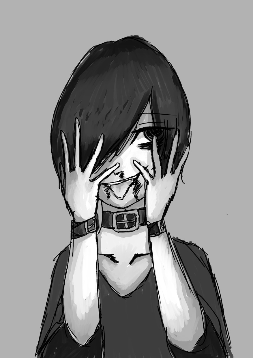 単色のデジタルイラスト描きます かっこいい雰囲気のイラストをどうぞ イメージ1