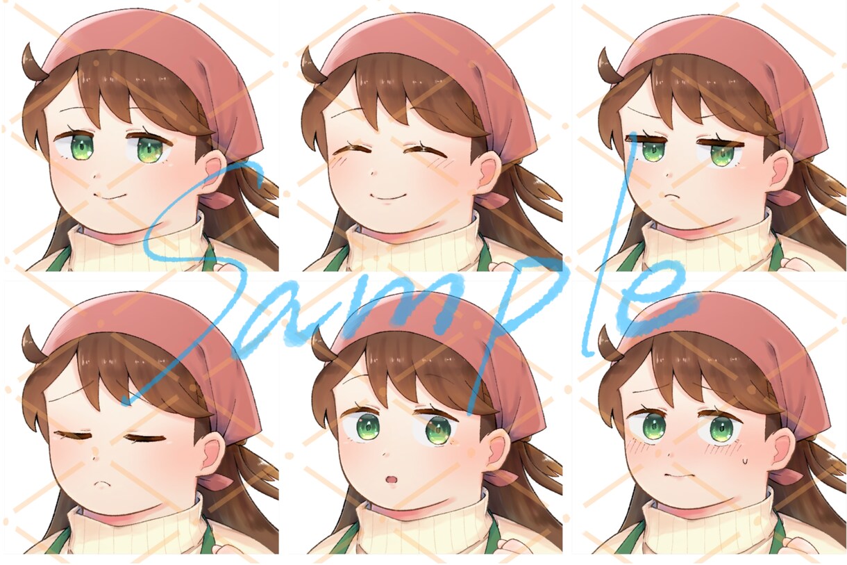 ゲーム・IRIAMなど立ち絵の制作承ります １つ500円で表情差分の追加も可能です イメージ4