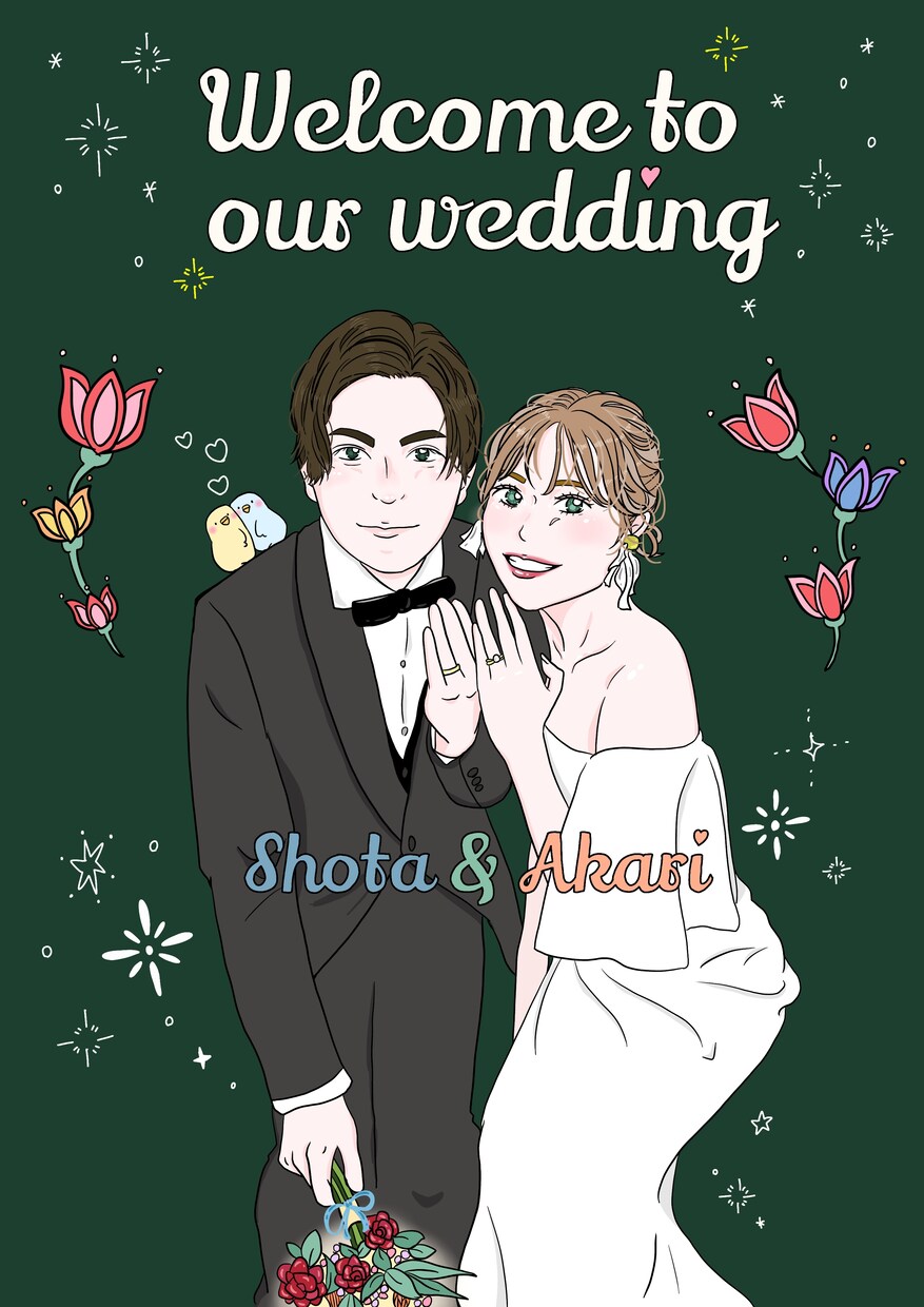 ウェディングボードを作成しています 写真を元に結婚式のウェルカムボードを作成します！ イメージ1