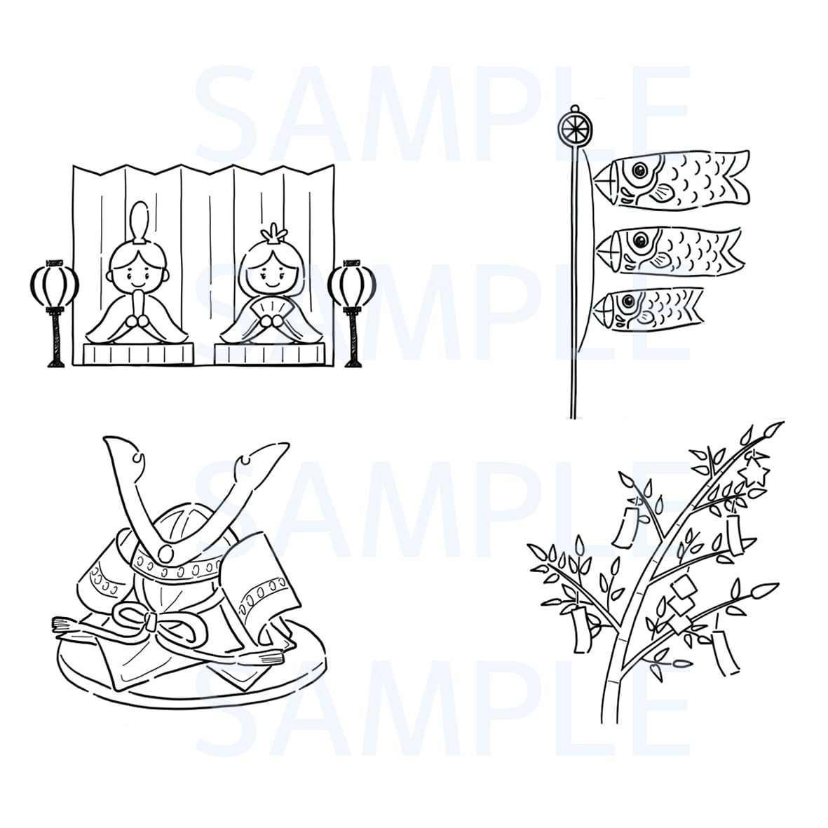 線画の優しいイラストをセットでお描きします シンプルで伝わりやすいイラストをお探しの方　宣伝や挿絵に イメージ7