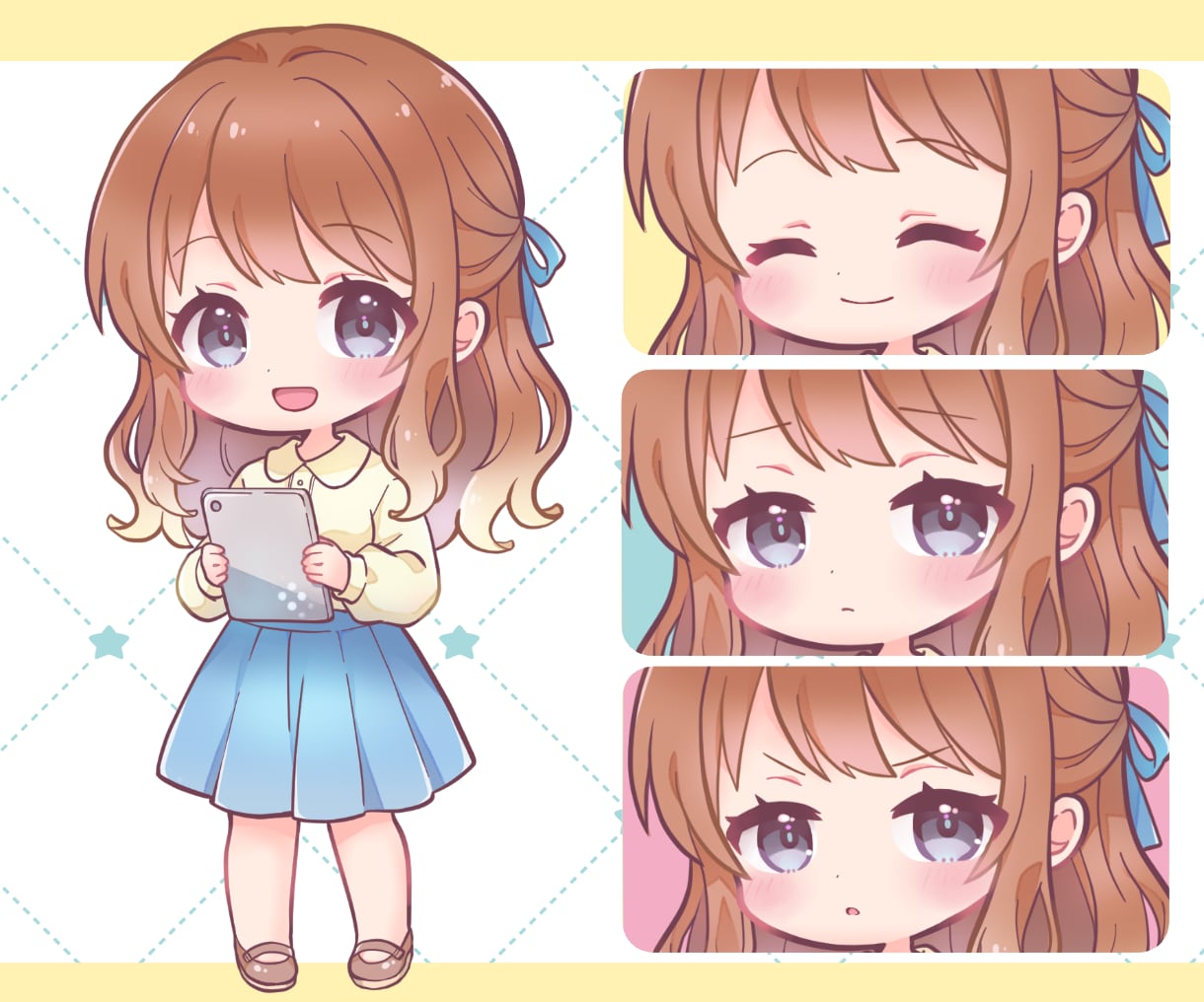 ぷにっと可愛いミニキャライラストお描きます 第一印象を『可愛い』に！差分イラストやグッズ販売用にも！ イメージ6