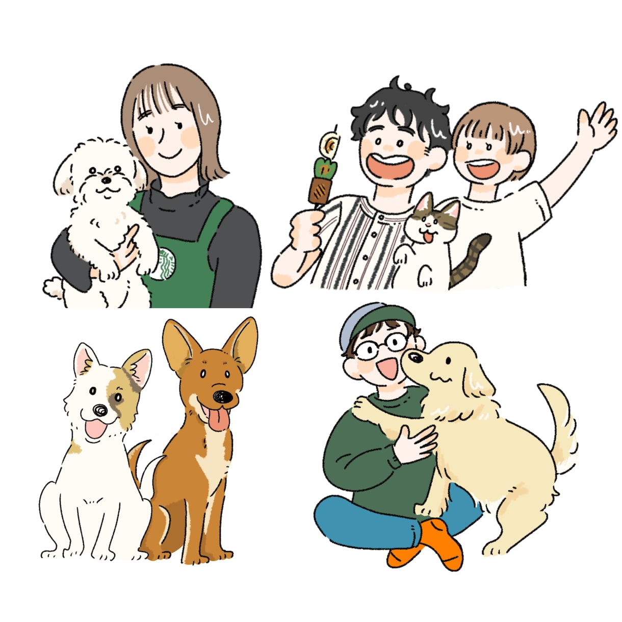 商用無料！ゆるかわ♡なペットの似顔絵をお描きします ビジネス・アイコン・動画・グッズなど様々な用途で制作可能です イメージ3