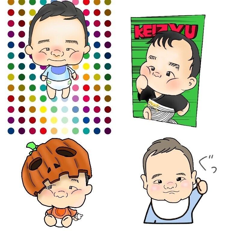 お子さんのデフォルメミニキャラ画像を作成します 息子の絵毎日描いています。皆様のお子様の絵を描かして下さい。 イメージ3