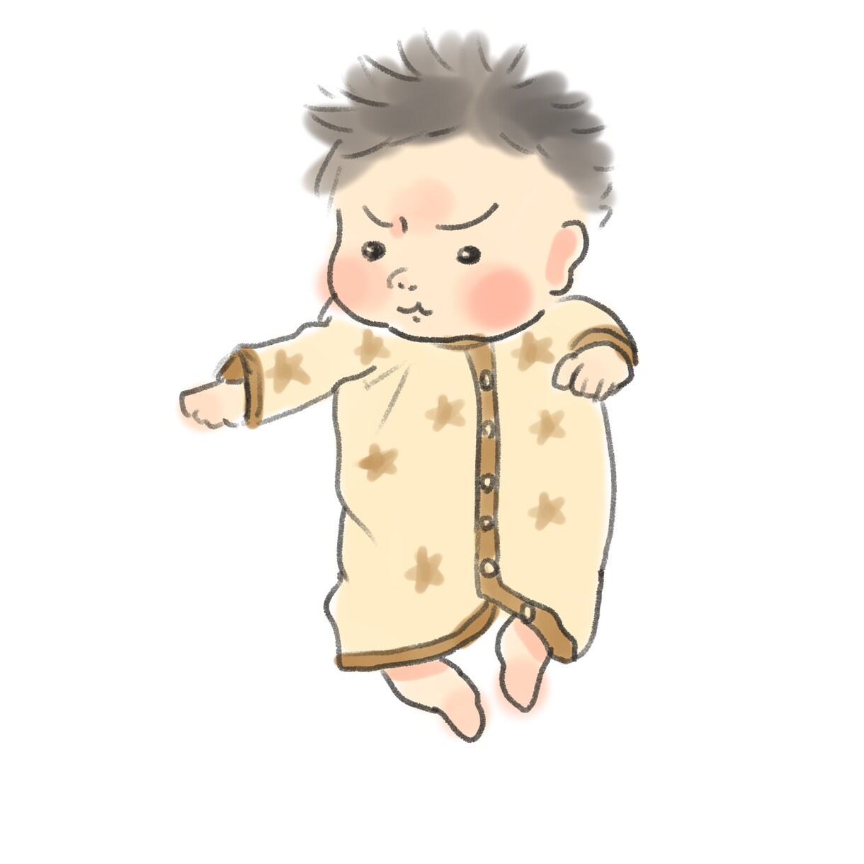 SNS・記念日に♡赤ちゃんイラスト制作します ほっこり癒される、ゆるふわタッチでお描きします。 イメージ4