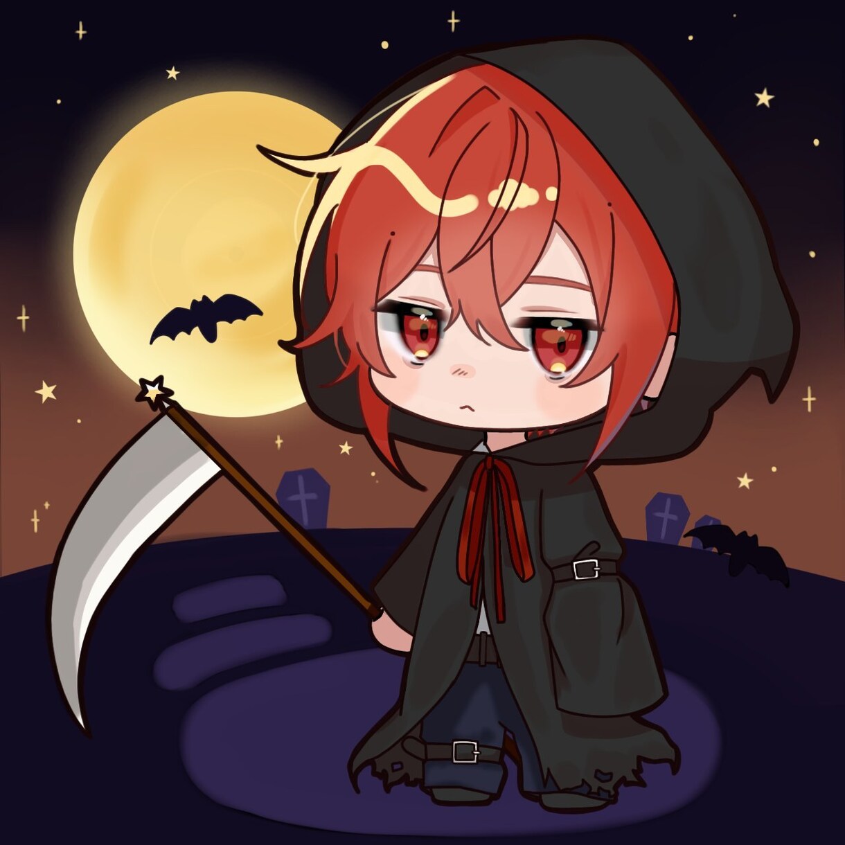 グッズ等に使えるミニキャライラスト描きます きゅるりとしたおめめが特徴的で、可愛いらしくポップに描けます イメージ4