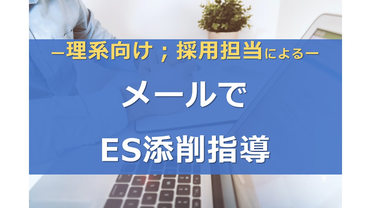 理系向け；メールでエントリーシート修正します 【採用担当（元研究職）が添削！】新卒・キャリア両方対応 イメージ1