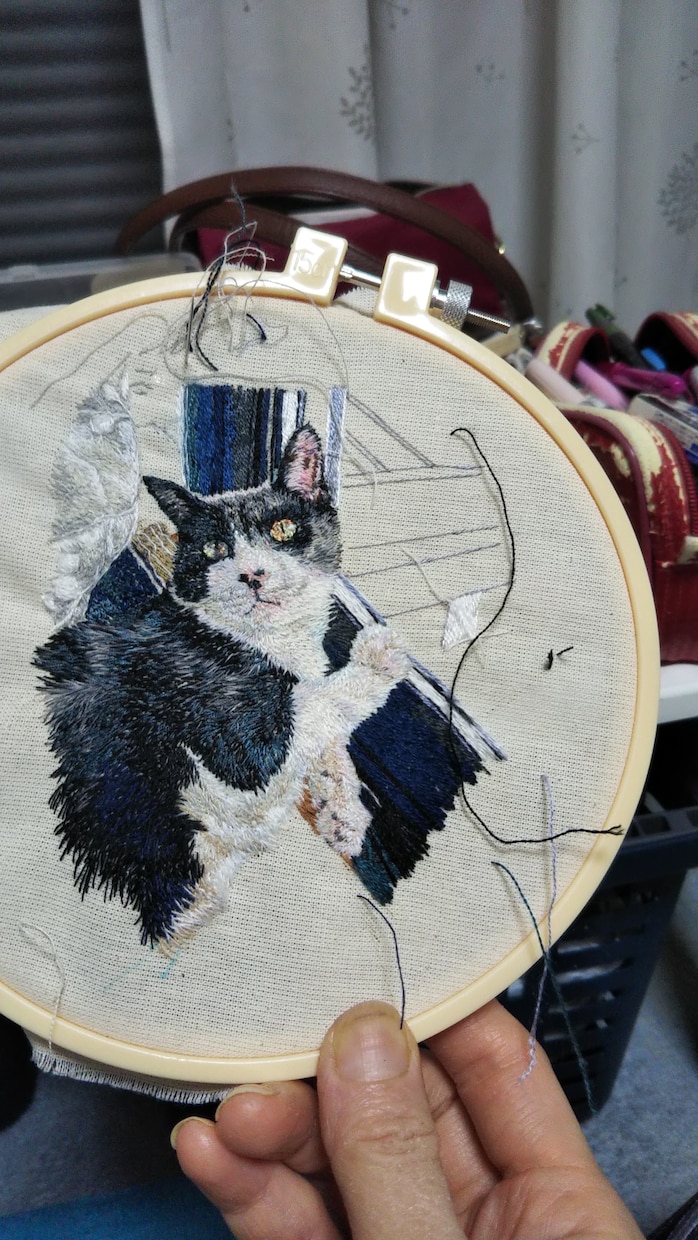 刺繍オーダー受け付けます あなたの可愛いペット写真を刺繍いたします【顔部分のみ】 イメージ3