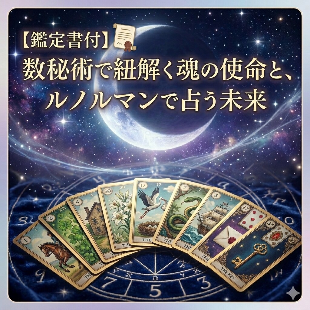 数秘術で紐解く魂の使命と、ルノルマンで未来を見ます 今を見失ったあなたへ。本当の使命と具体的な未来を届けます。 イメージ1