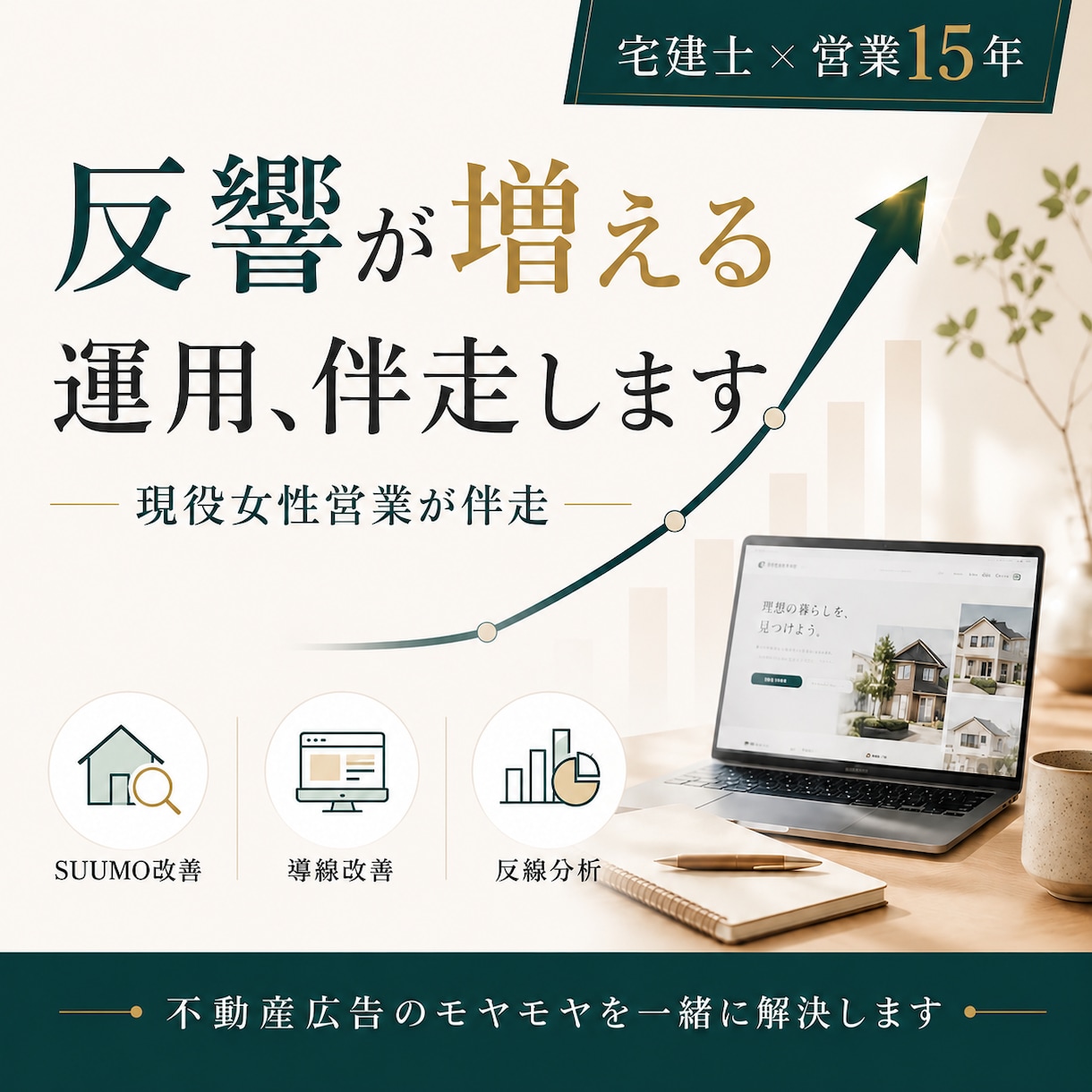 宅建士✖️営業15年が不動産広告の反響改善します 物件は良いのに反響が出ない…そのモヤモヤを一緒に解決します イメージ1
