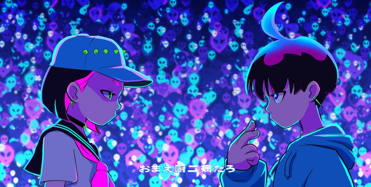 歌ってみたのイラストお描きいたします youtubeやヘッダー壁紙にインパクトあるビジュアルを！ イメージ3