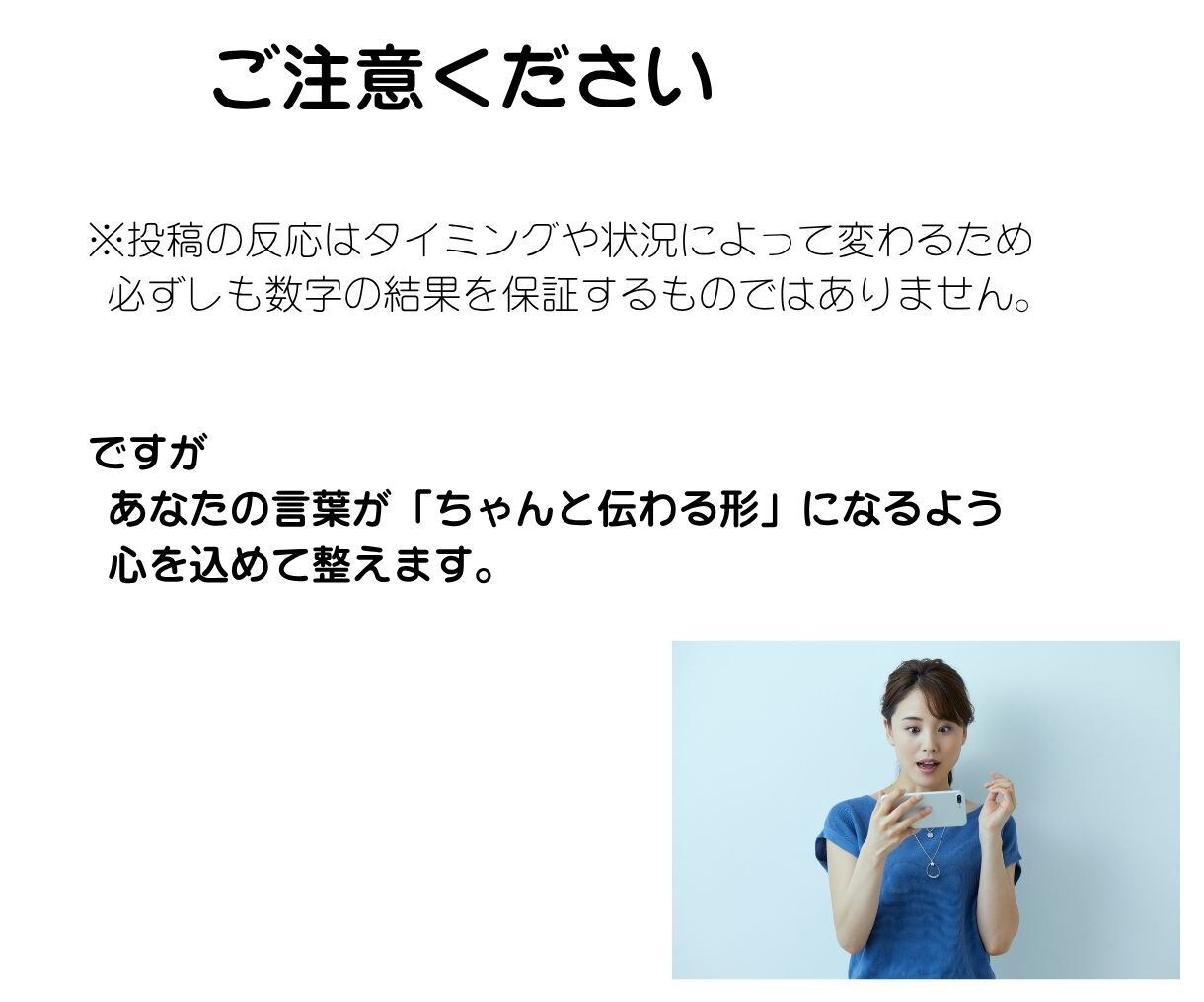 SNS投稿をやさしく整えます 投稿ボタンを押すのが怖いあなたへ イメージ6