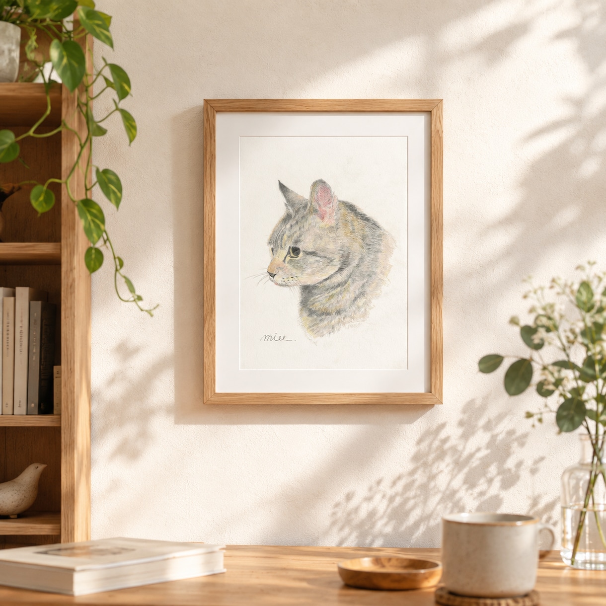 原画郵送：写真からペット肖像画を色鉛筆で描きます 大切な「うちの子」を、世界に一枚だけの手描き作品に イメージ7
