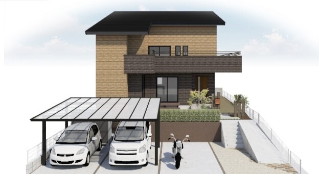 3D＆フルカラーの外構図面作成します 建物パース込みでイメージしやすい図面の作成ができます！ イメージ4