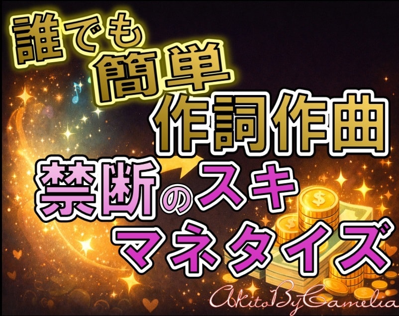 スキマ時間でサクッと作詞作曲！あなたに伝授します 明登式、究極のスキマネタイズをお届け！ イメージ1