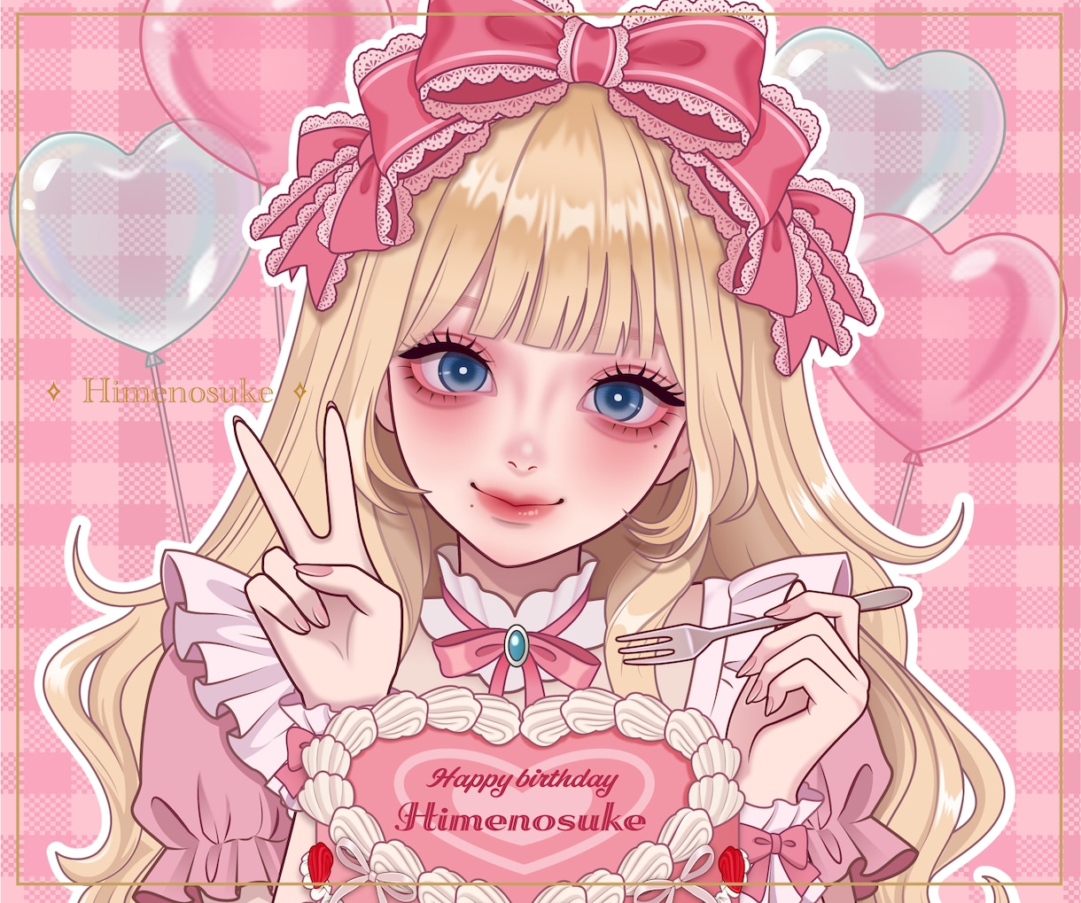 商用可❣️ポップでかわいい女の子のイラスト描きます 配信背景／アイコン／ヘッダー／一枚絵／グッズ／プレゼントにも イメージ2
