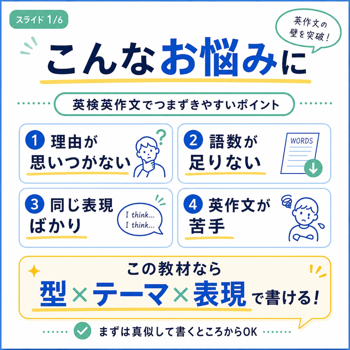 英検英作文対策｜型と表現で書ける力を伸ばします 講師歴19年｜パラフレーズ攻略で止まらず書ける英検表現集 イメージ2