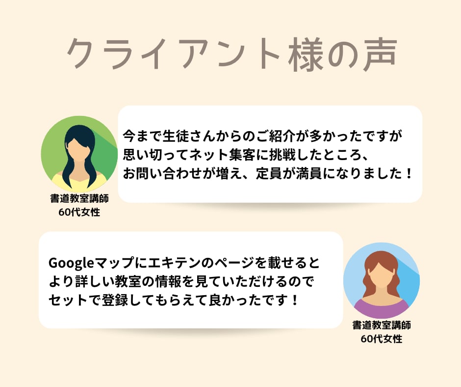 Googleマップとエキテンのサイト制作します 地域でのネット集客のお手伝いをお任せください！ イメージ2