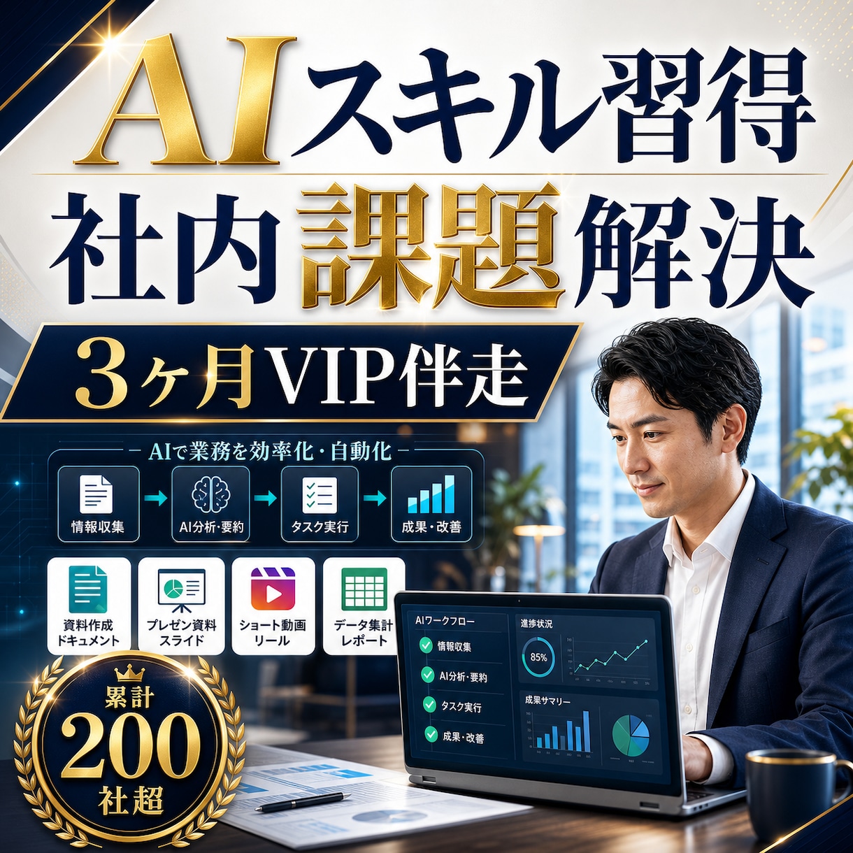 VIPプラン！claude code３ヶ月教えます 優先予約！経営者向けにAIスキル習得と社内課題解決を伴走 イメージ1