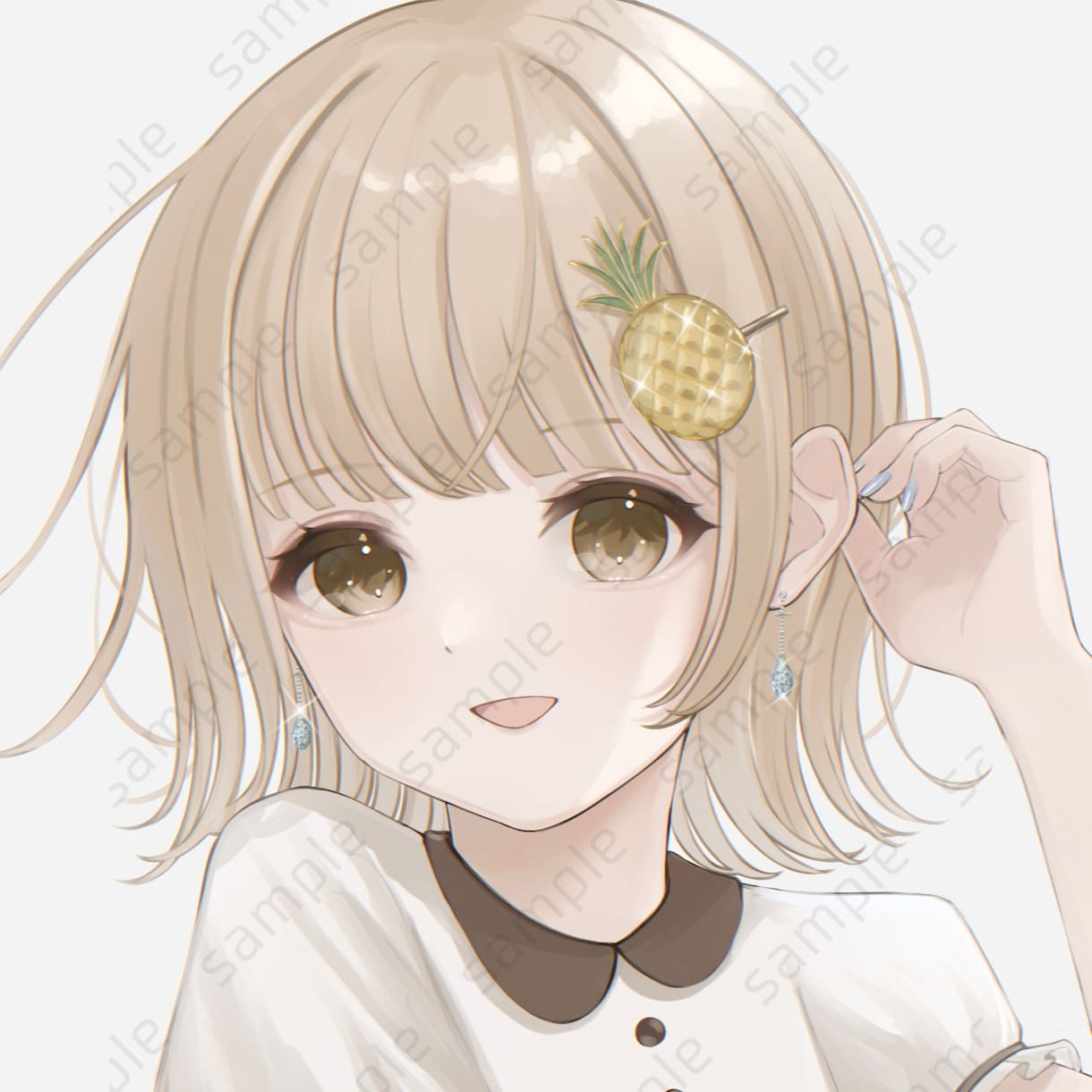 かわいい等身大キャラのSNSアイコン描きます 儚くキラキラした雰囲気で描きます！ イメージ5