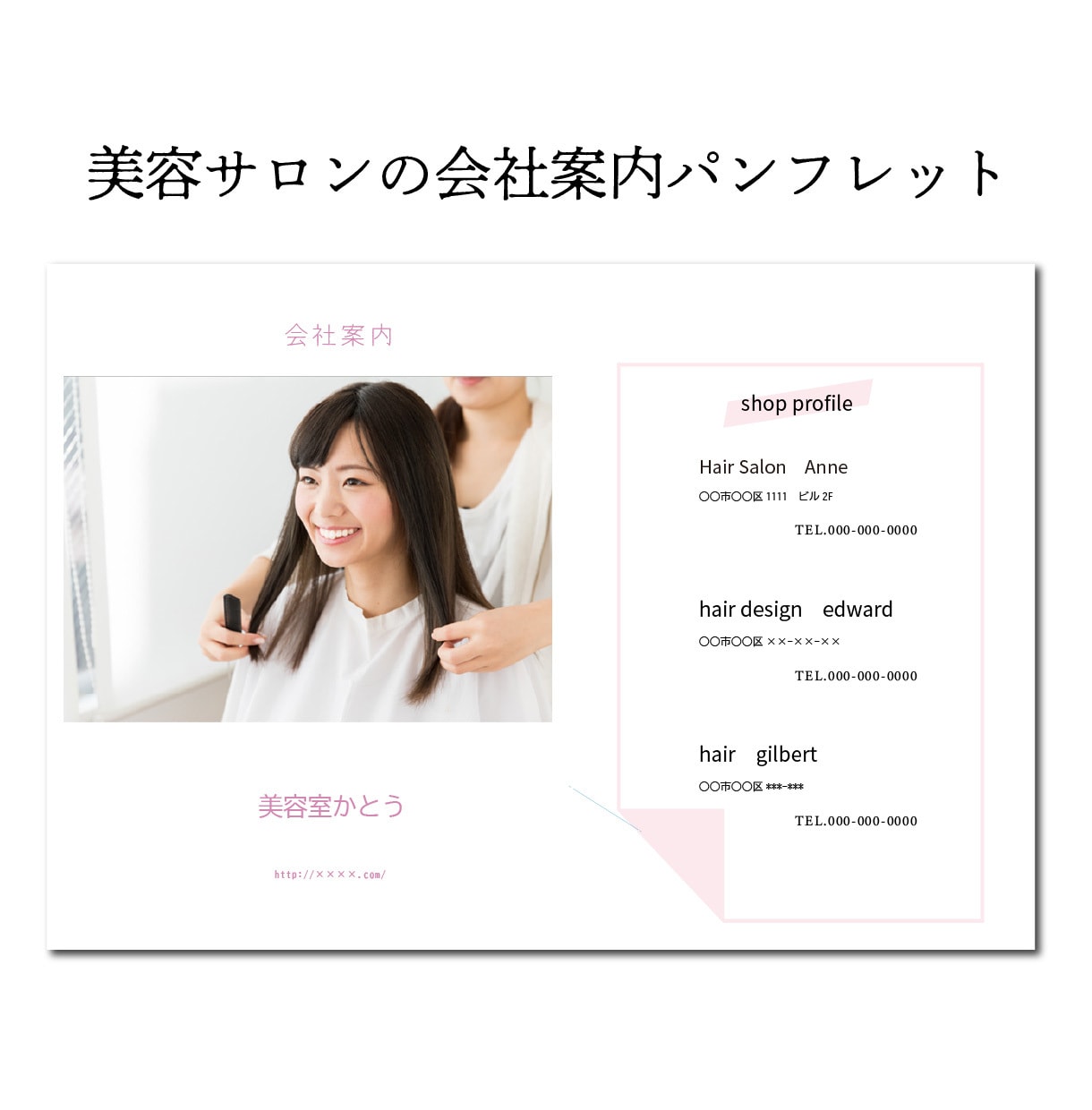 美容室専門｜採用に繋がる会社案内パンフを制作します 共感を生む構成でサロンの未来を担う人材を繋ぎます イメージ1